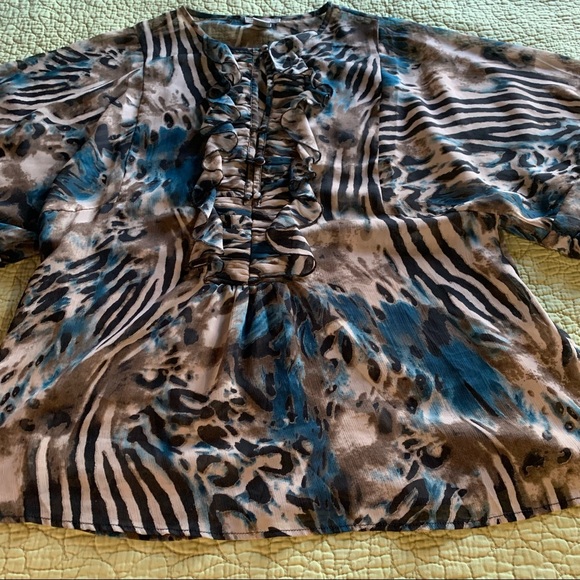 Elegant Alberto Makali Sheer Blouse * large - Picture 2 of 16